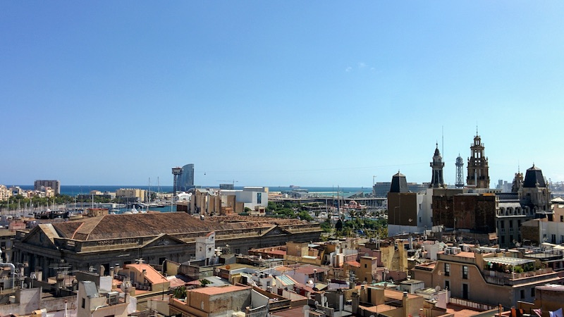 Барселона, вид с крыши Basilica of Santa Maria del Mar